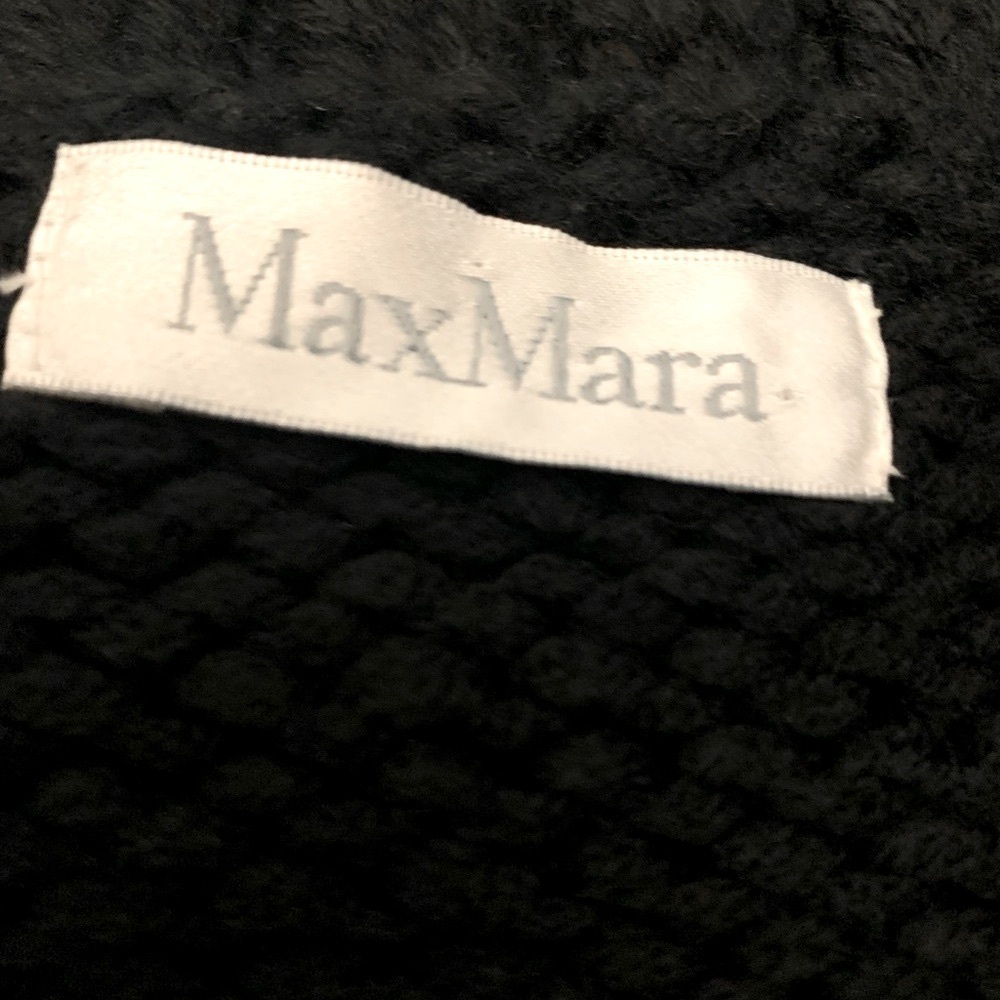 Maxmara Weekend Cable-knit cropped wool cardigan in Black Size Small - Picture 6 of 6